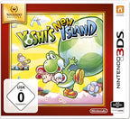 Das Cover von Yoshis New Island für Nintendo 3DS zeigt Yoshi mit Baby Mario vor einem riesigen Ei, USK ab 0.